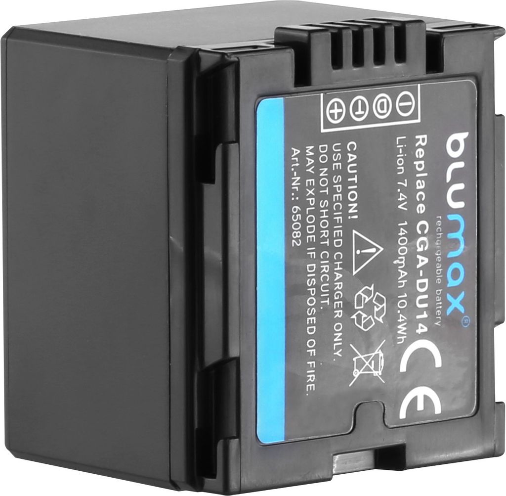 Blumax Akku | für Panasonic CGA-DU14 Digitalkamera | Kapazität 1400mAh |Spannung 7,2Volt | Video- und Kamerazubehör