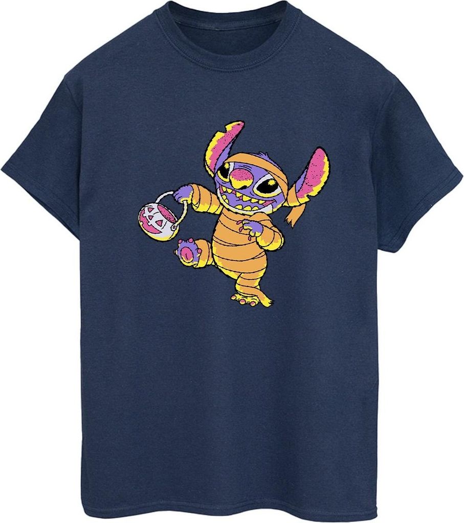 Lilo & Stitch - "Trick Or Treat" T-Shirt für Damen BI52611 (XXL) (Marineblau)