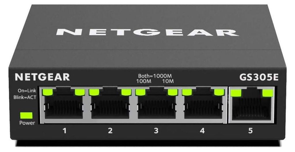 NETGEAR GS305E, Managed, Gigabit Ethernet (10/100/1000) Produktbild 