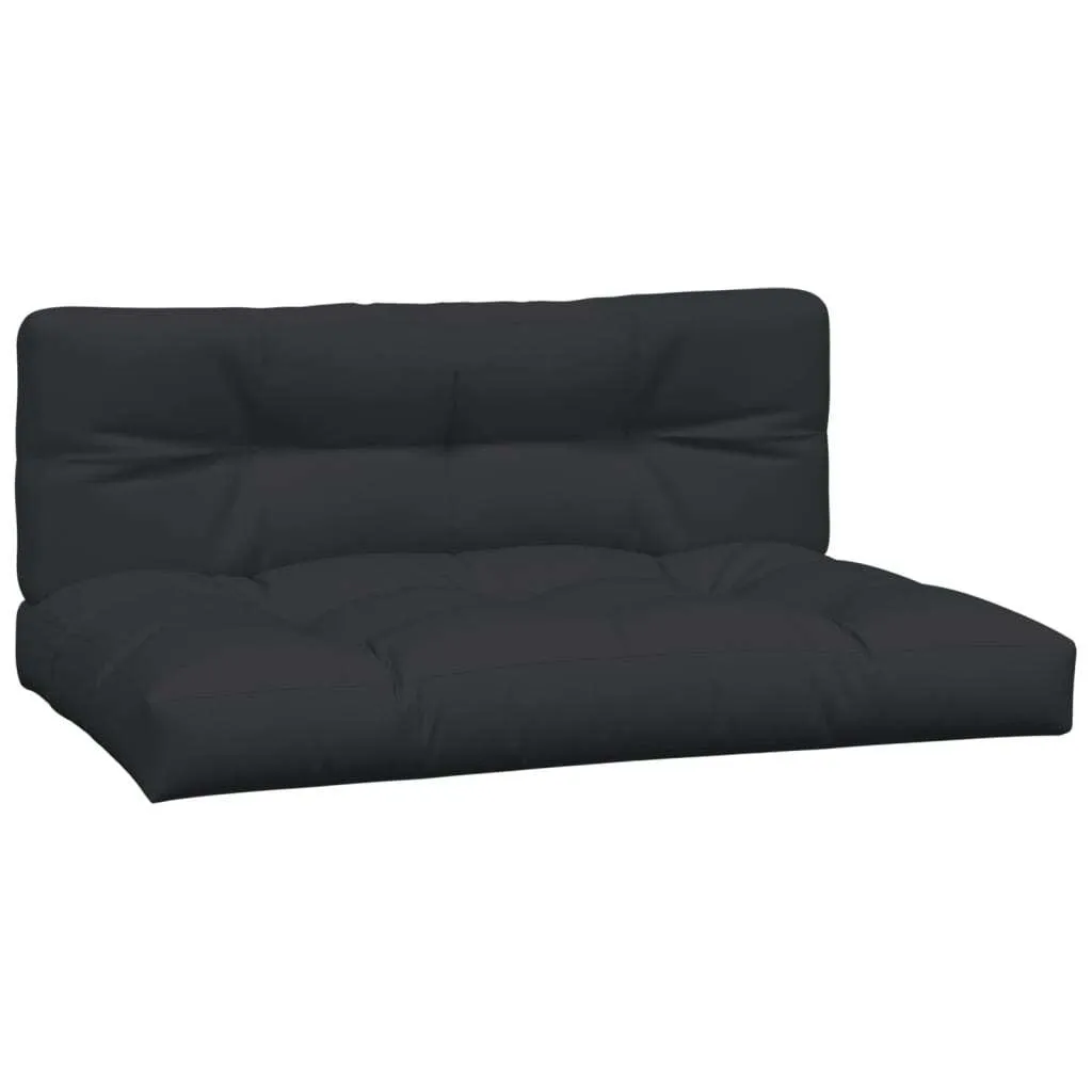 Cuscino Pallet 2 Pezzi Tessuto Nero Premium | Comfort d'Elite per Esterni - 1
