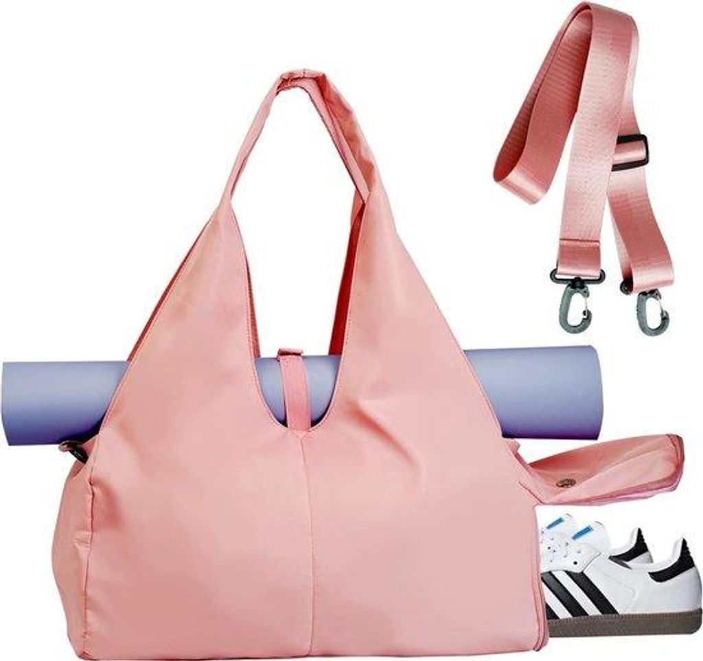 Große Sporttasche für Damen, Reisetasche mit Schuhfach für Yoga-Matten, Sporttasche für Yoga-Accessoires für Frauen, Schwimmtasche Sportgymnastik