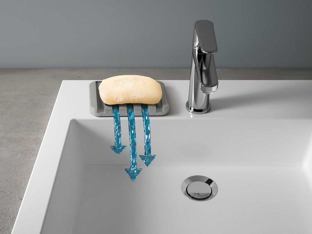 Seifenablage 2 in 1 für Seife und Schwämme Kunststoff Produktbild 