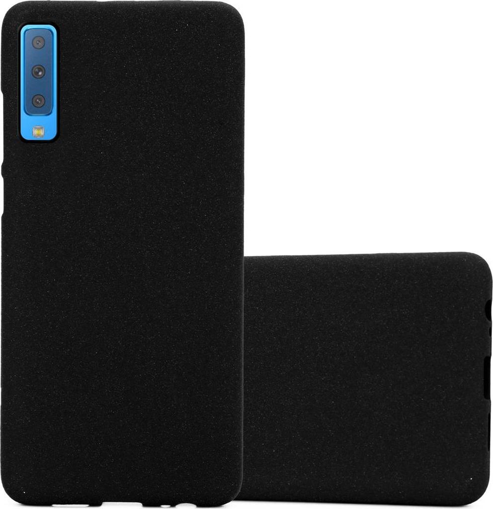 Cadorabo Schutzhülle für Samsung Galaxy A7 2018 Hülle in Schwarz Handyhülle TPU Etui Cover Case