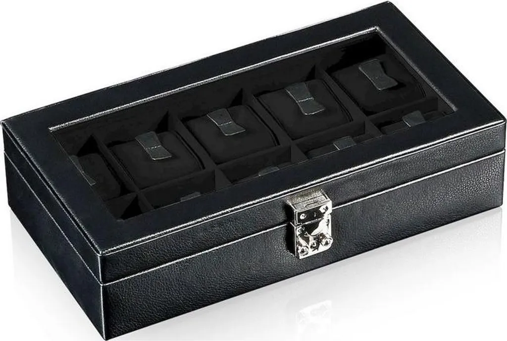 Boîte à montres 10 emplacements Designhütte Solid 10 noir mat
