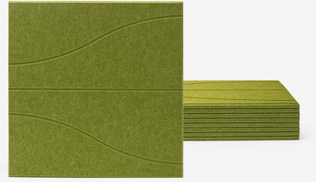 Set 8 dekorative Schallschutzpaneele grün Design 60x60 Produktbild 