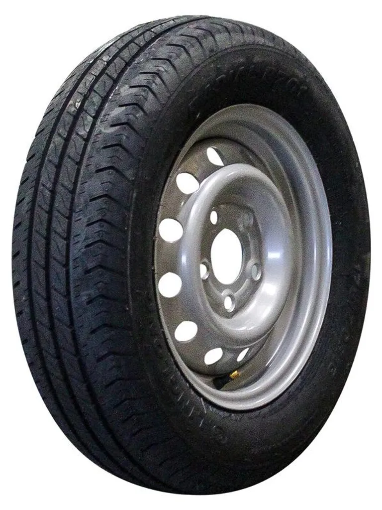 Roue complète 175/70 R13 5x112 pour remplacer pneu crevé sur remorque