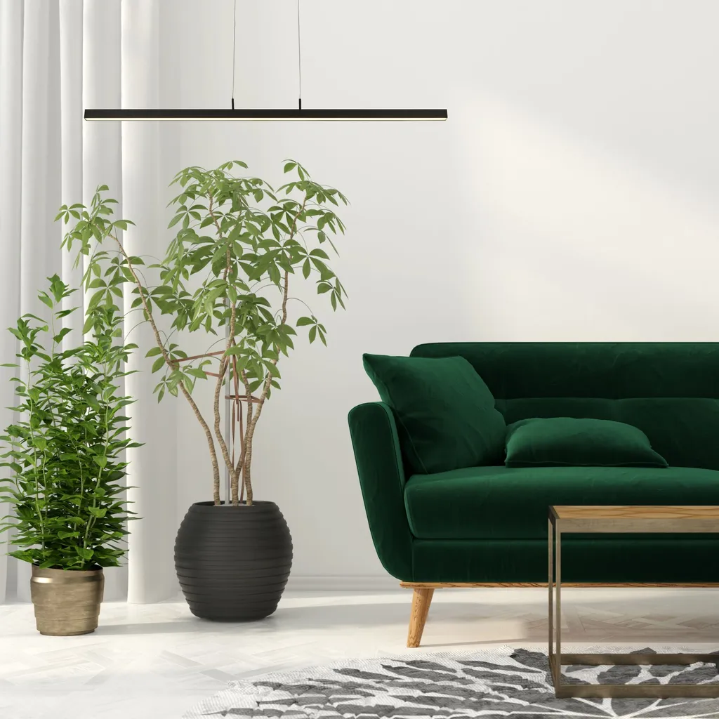 Lustre Suspension LED TRIBECA Noir Mat - Éclairage Plafond Modulable