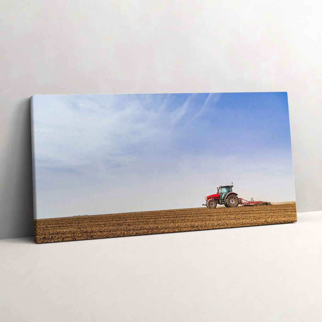 Landwirt im Traktor – Leinwandbild Wandbild – 140x70 cm – Leinwandbilder – Wandbilder – Schlafzimmer – Flur