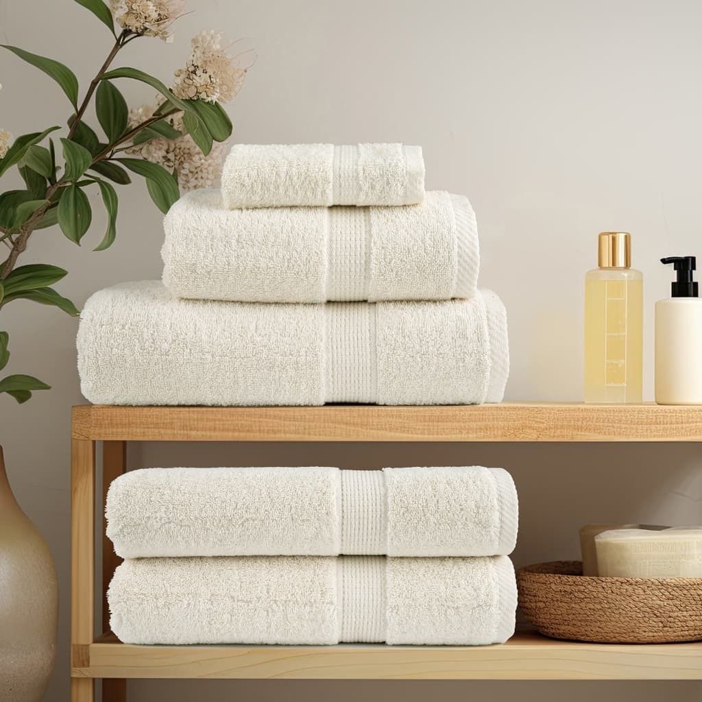 Cloris DesignMöbel Handtücher - Creme 8 tlg. Premium-Handtuch-Set SOLUND Creme 600 g/m² Schlichtes7444242