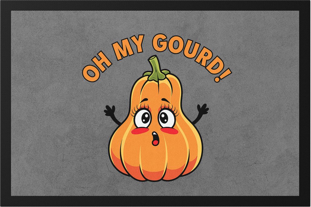 Oh My Gourd Kürbismotiv Fußmatte Geschenkidee Herbst Produktbild 