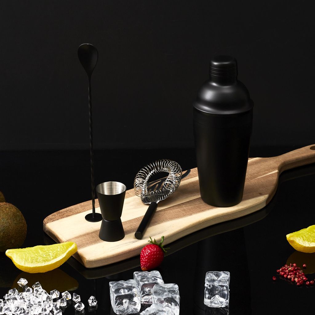 Cocktail-Shaker aus schwarzem Edelstahl 62 cl