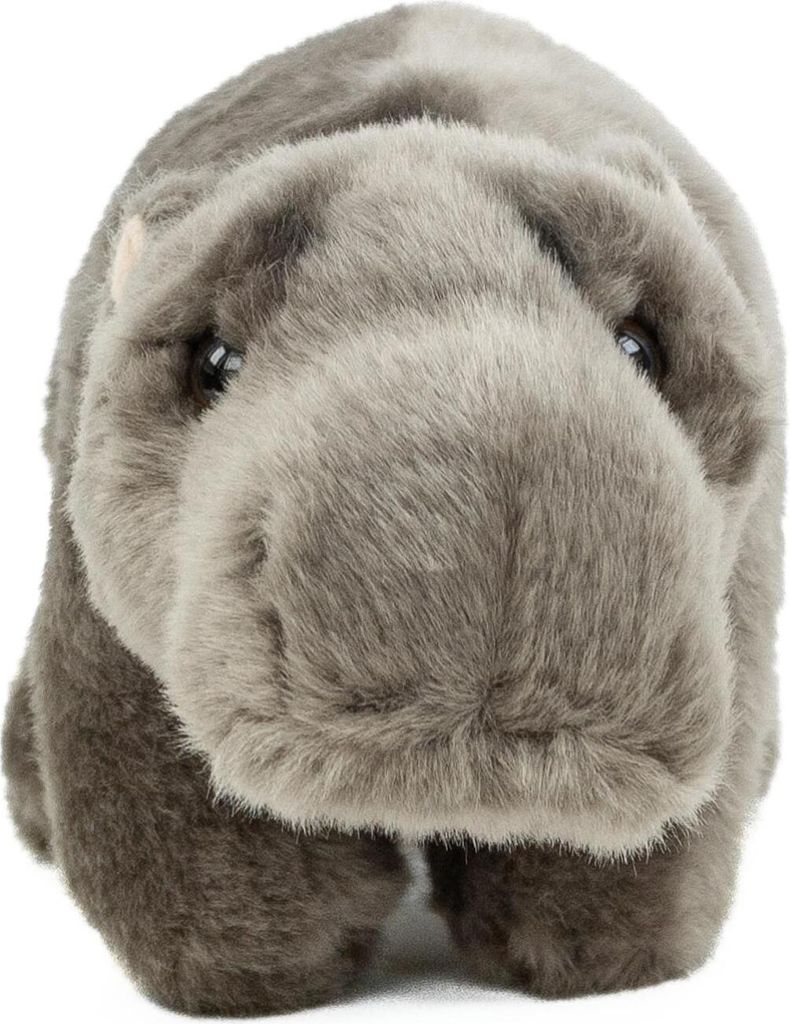 Kuscheltier Nilpferd stehend grau 22 cm