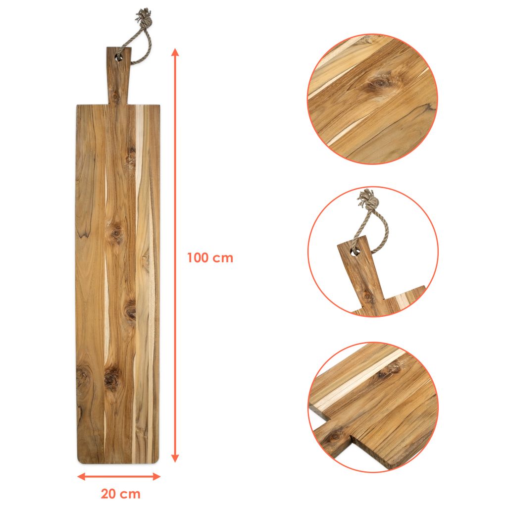 Planche de service CasaLupo Cosy en bambou 100 x 14,1 cm