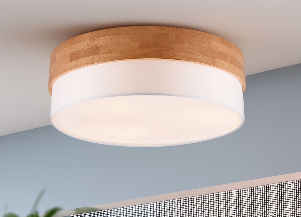 TRIO-Leuchten Deckenleuchte SEASONS DH 50x22 cm grau Deckenlampe