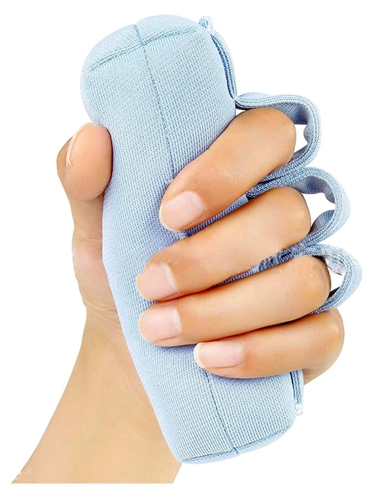 2 Stück Palm Grip Handkontraktur-Kissen für ältere Patienten mit Lähmungen, Fingerkontraktur-Griffkissen, schweißbeständig und waschbar