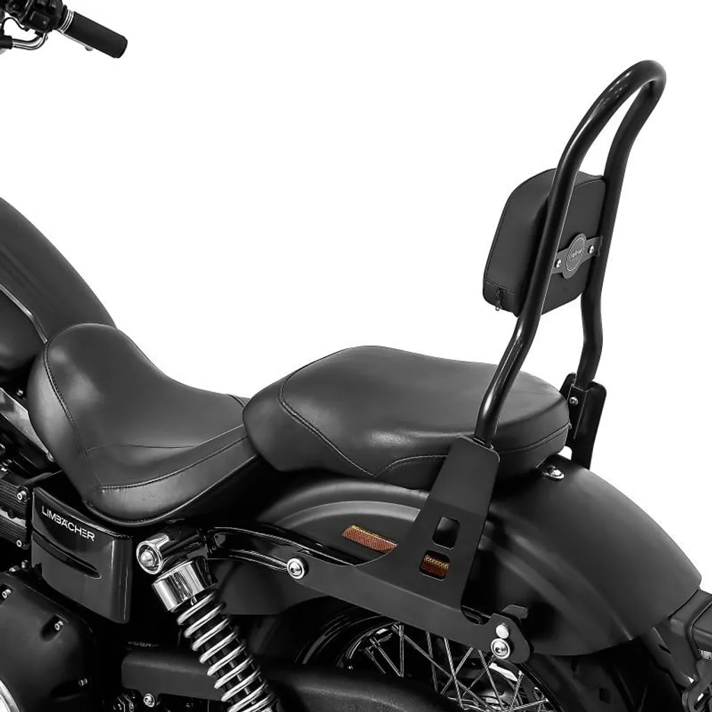 Support Bagage et Dos Sissy Bar pour Harley Dyna Street Bob Noir