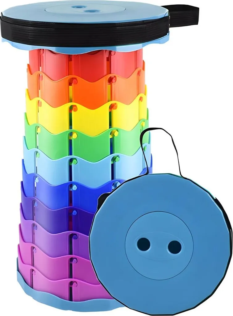 Sedia Pieghevole Portatile Blu e Multicolore - Leggera e Compatta KP39147