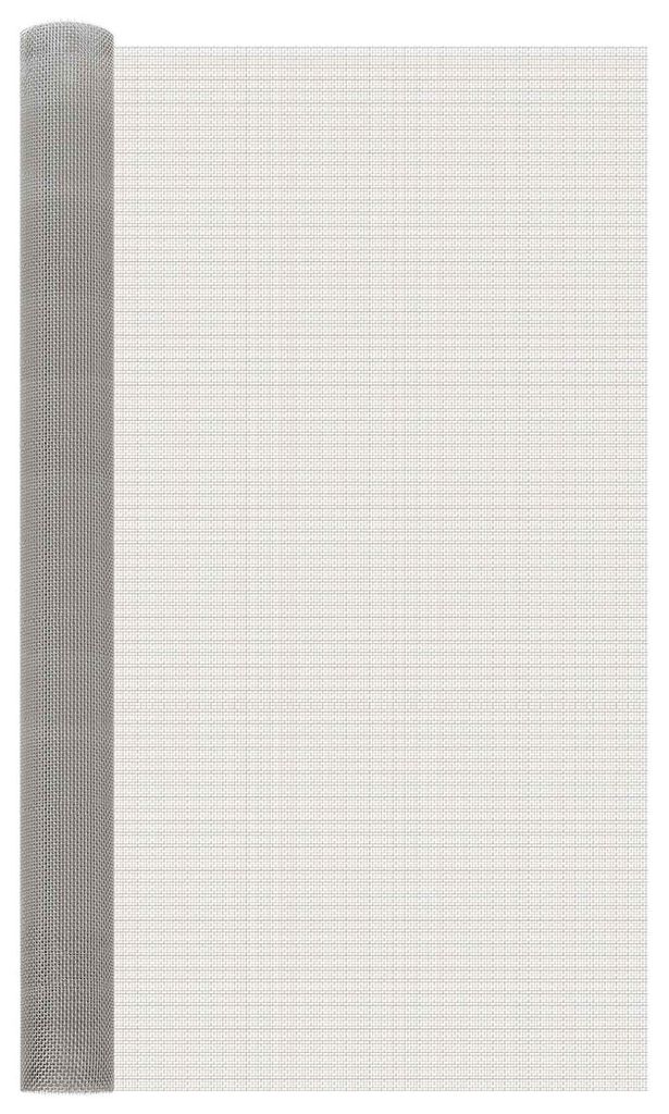 vidaXL Mesh Bildschirm 120 x 1000 cm 6 Mesh Edelstahl 201 Silber