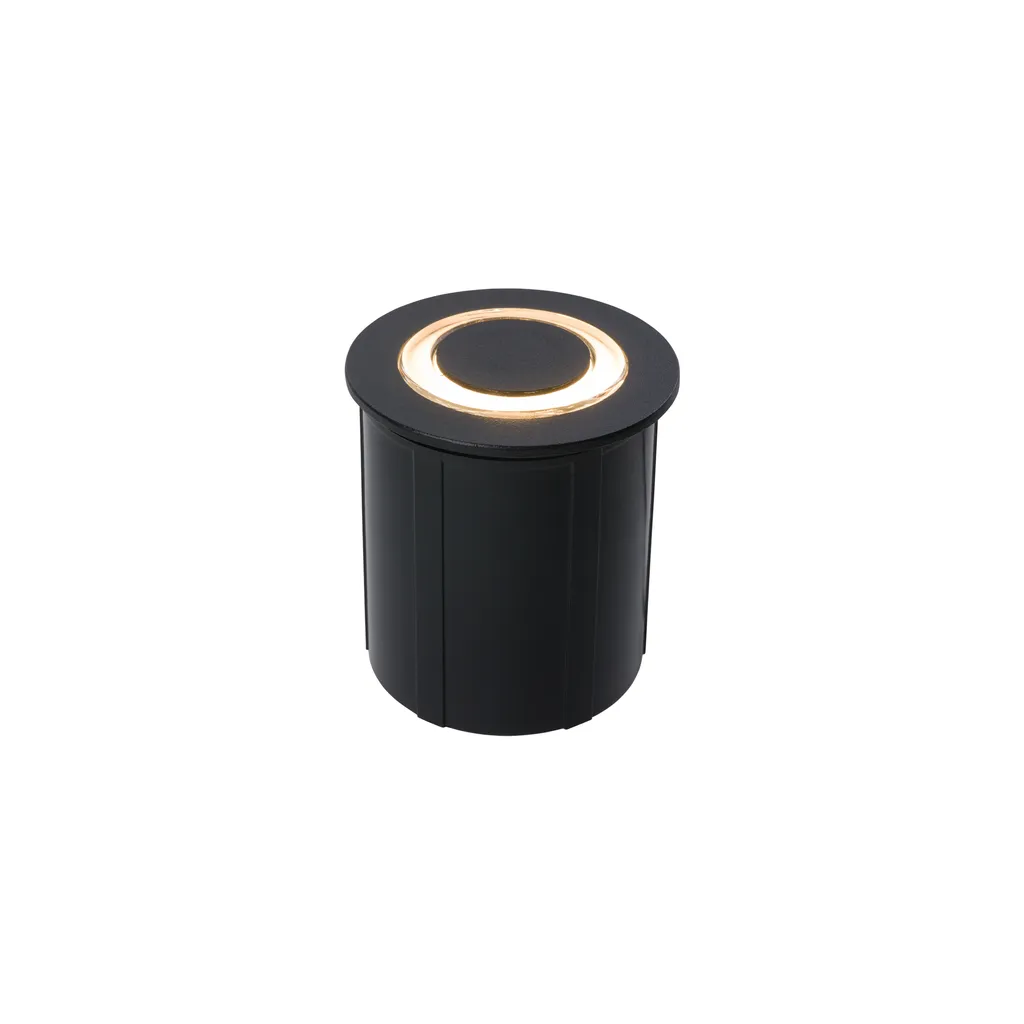 Lampe LED d'extérieur murale CIRCLET design rond en aluminium noir