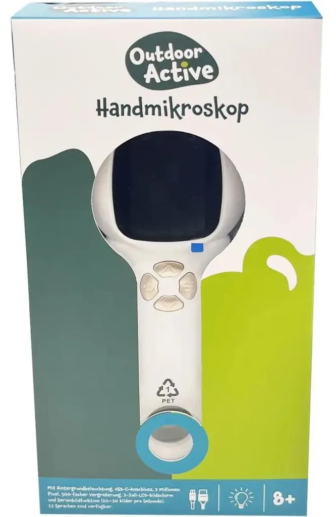 Microscope numérique de poche Outdoor Active USB-C pour la botanique