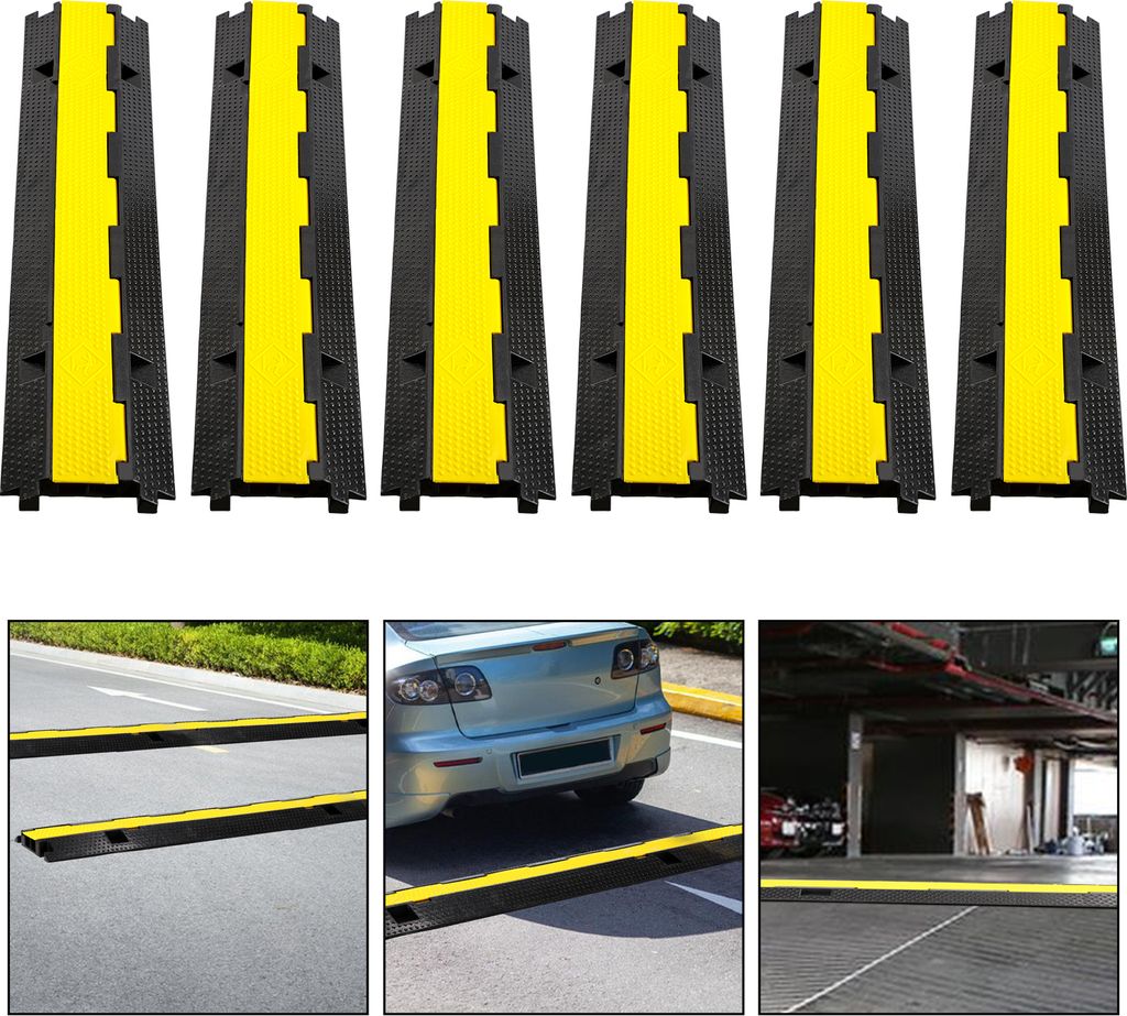 Clanmacy 6 Stück Kabelbrücke Rampe 100cm Überfahrbar Produktbild 