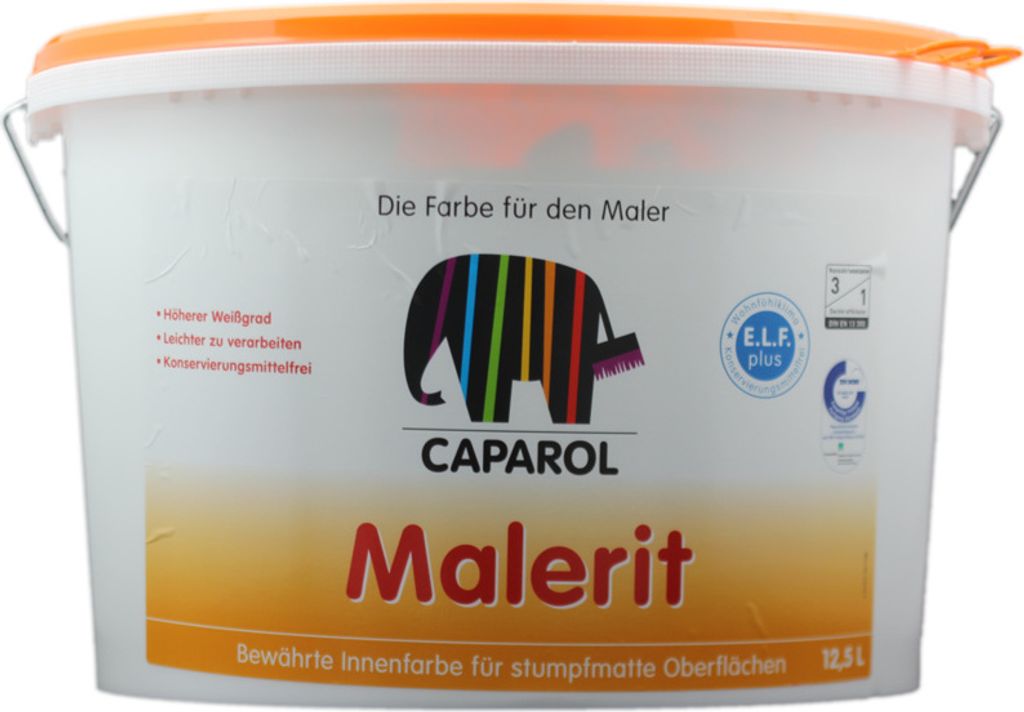 Caparol Malerit E.L.F. 12,5 Liter Innenwandfarbe weiß Produktbild 