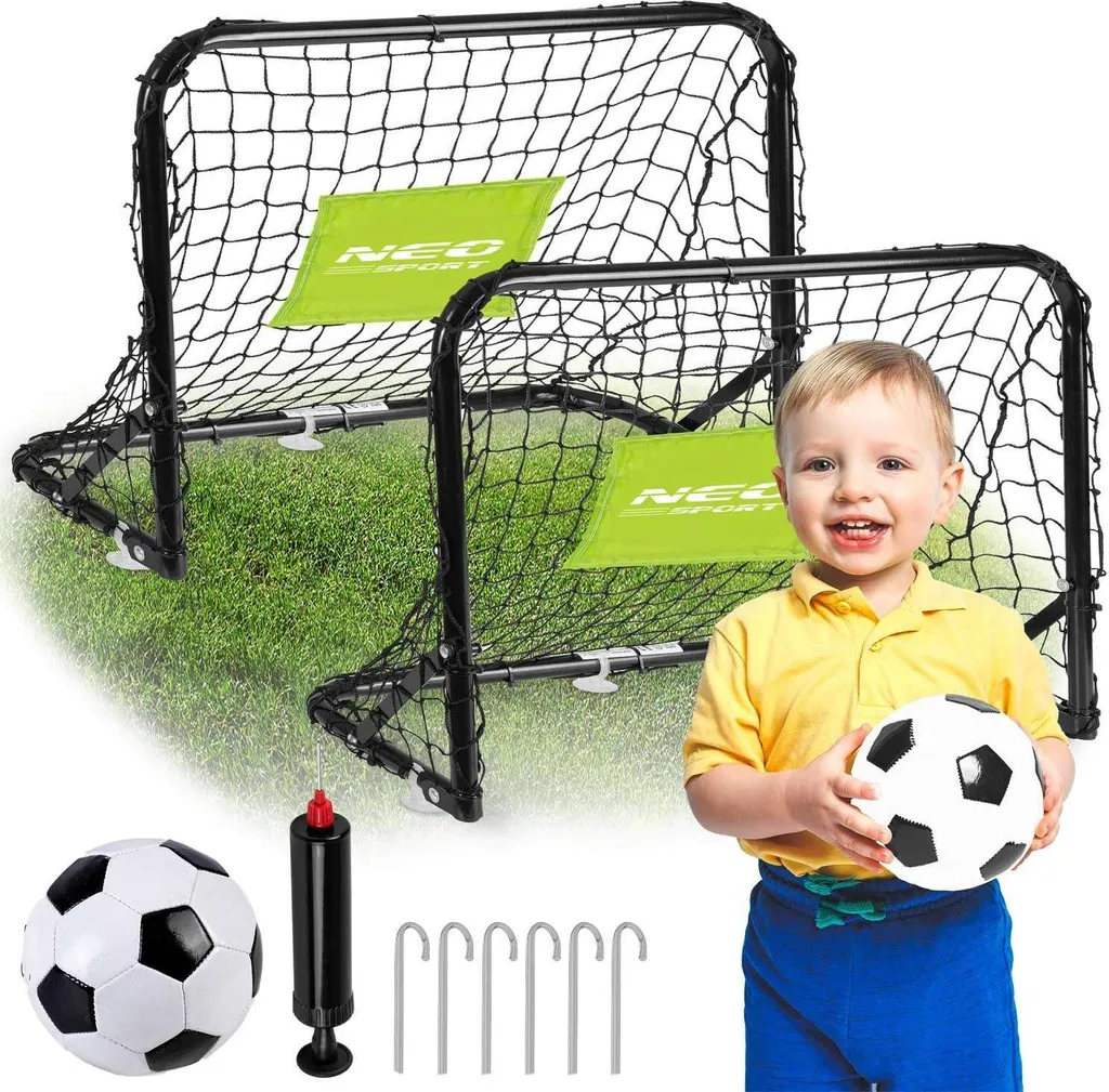 Lot de 2 buts de football NS-461 de 60 x 45 x 25 cm pour entraînement