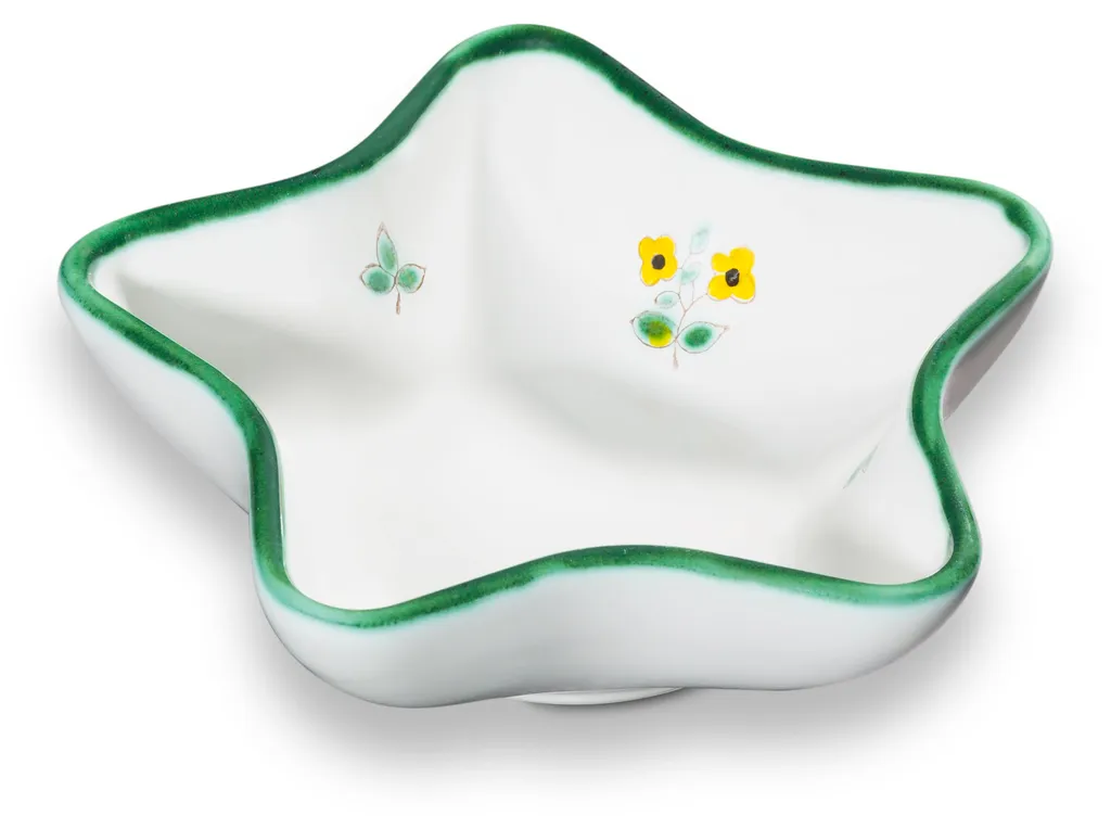 Gmundner Keramik Streublumen bol en forme d'étoile de 14cm fait main