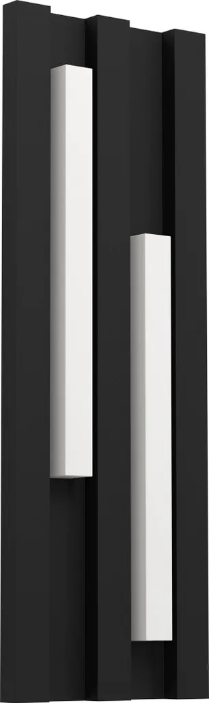 EGLO Lampada da esterno a LED Fandina, applique da esterno rettangolare, applique da esterno in metallo nero, lampada da esterno bianco caldo, IP55
