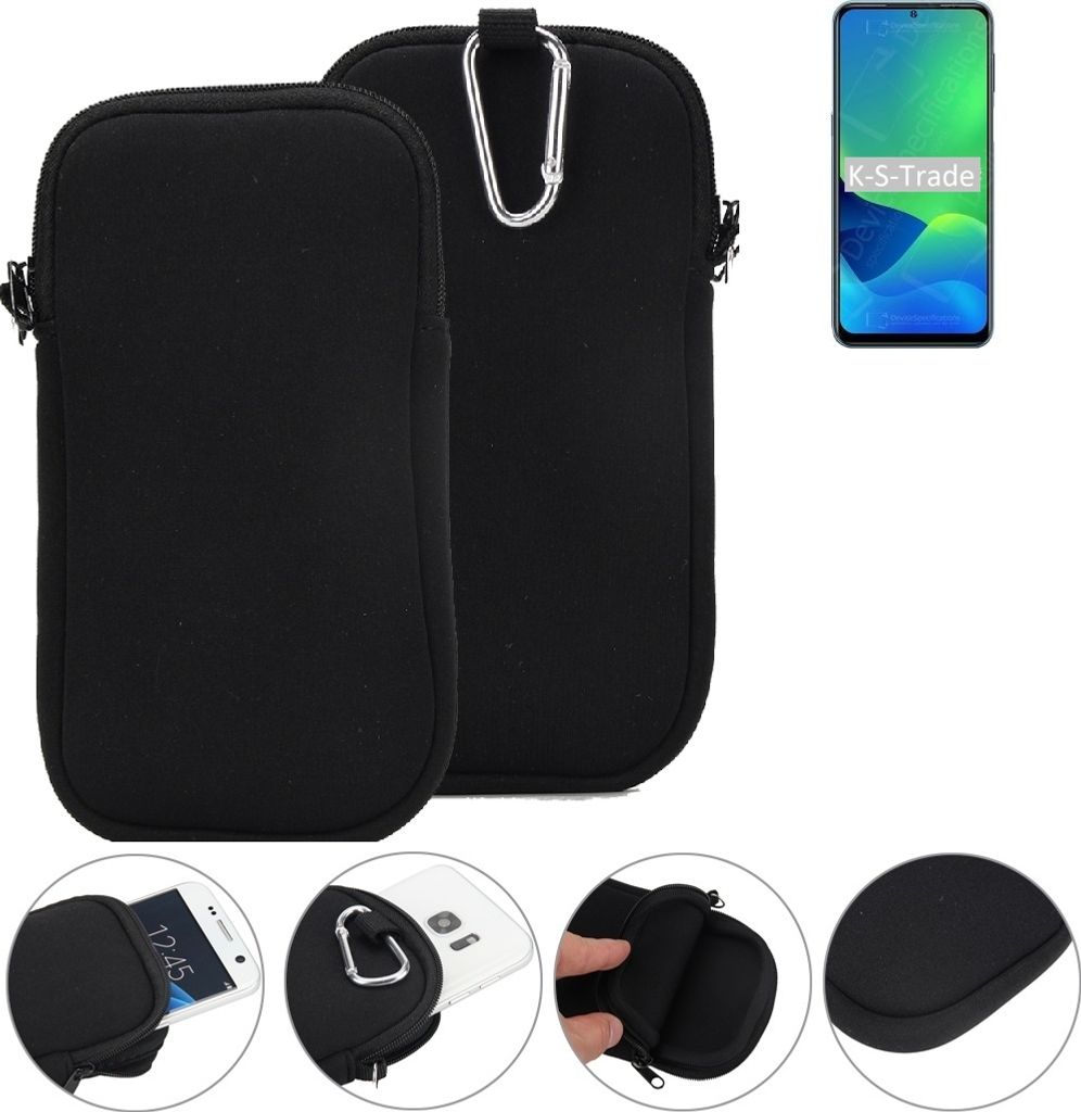 K-S-Trade Neopren-Hülle Handyhülle kompatibel mit Ulefone Note 13P Schutzhülle Neoprenhülle Sleeve Schutz-Hülle Gürtel Tasche Case Holster