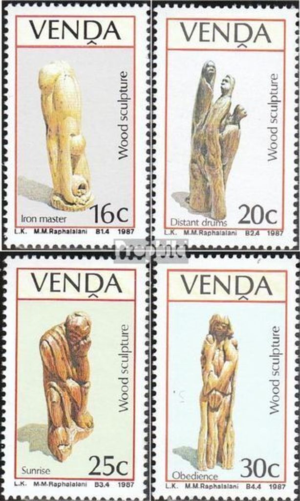 Briefmarken Südafrika - Venda 1987 Mi 155-158 (kompl.Ausg.) gestempelt Holzskulpturen