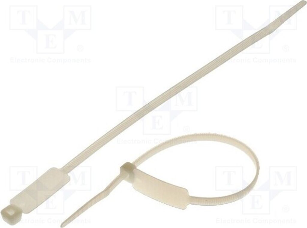 100x Kabelbinder L: 200mm mit beschreibbarer Oberfläche W: 4,6mm MCV-200 Kabelbinder