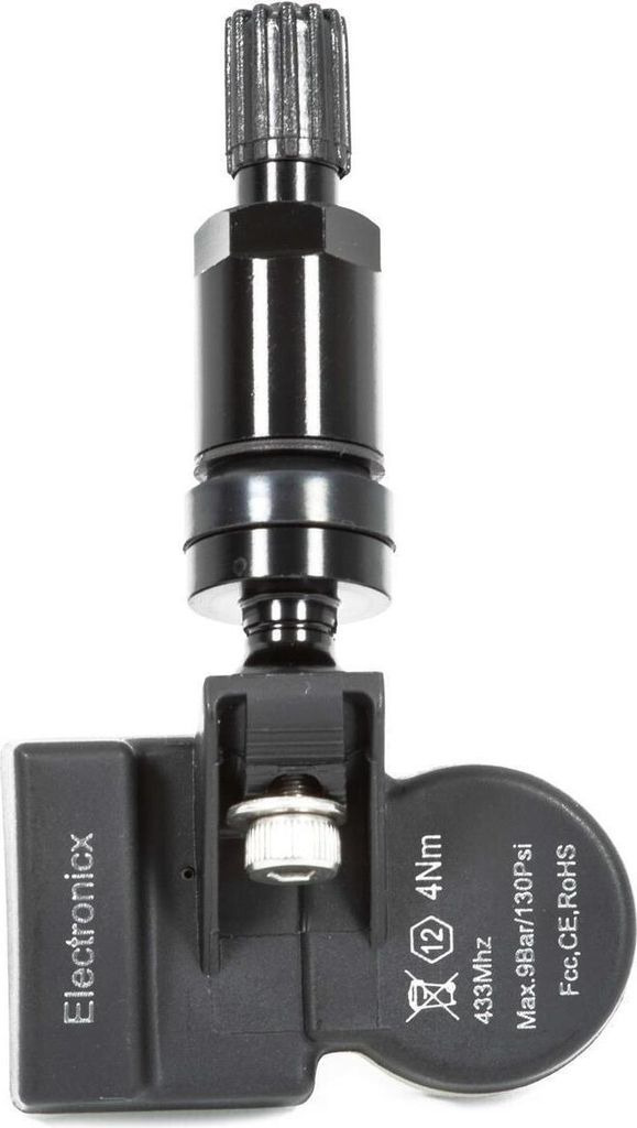 1x RDKS Reifendrucksensor Metallventil in Schwarz frei Programmierbar