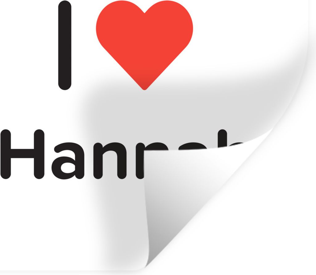 MuchoWow Wandtattoo Wandsticker Wandaufkleber Ich liebe - Hannah - Mädchen 50x50 cm Selbstklebend und Repositionierbar - Selbstklebend - Fototap...
