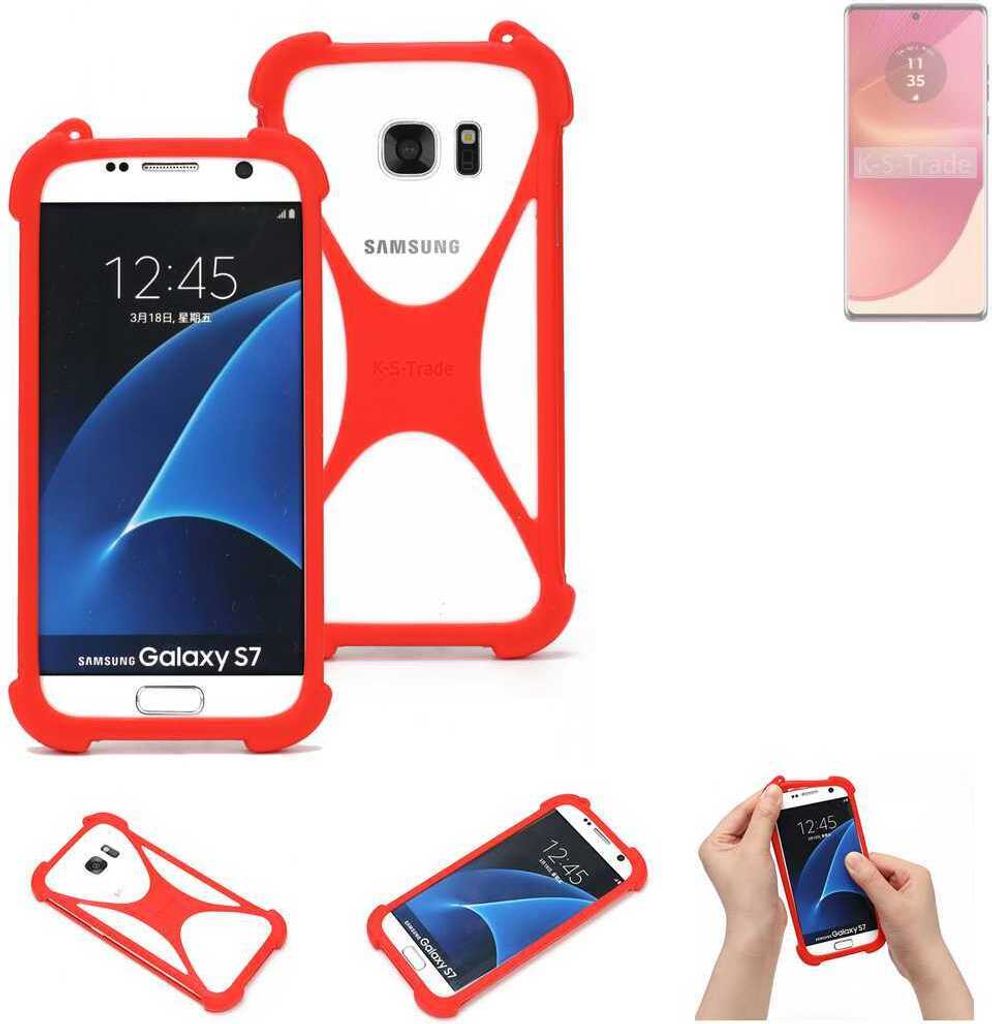 K-S-Trade Handy-Hülle kompatibel mit Motorola Edge 50 Fusion Global Schutz-Hülle Bumper Silikon Schutz Hülle Cover Case Silikoncase Silikonbumper
