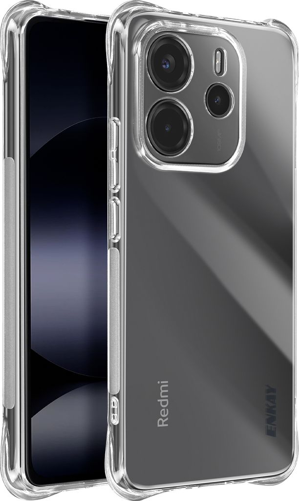 Avizar, Hülle für Xiaomi Redmi Note 14 4G Stoßfest Flexibel Verstärkte Ecken, Transparent