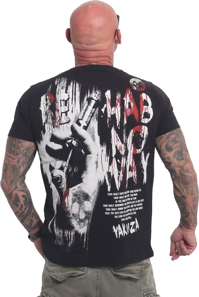 Yakuza Herren Rehab Regular T-Shirt, Schwarz, L