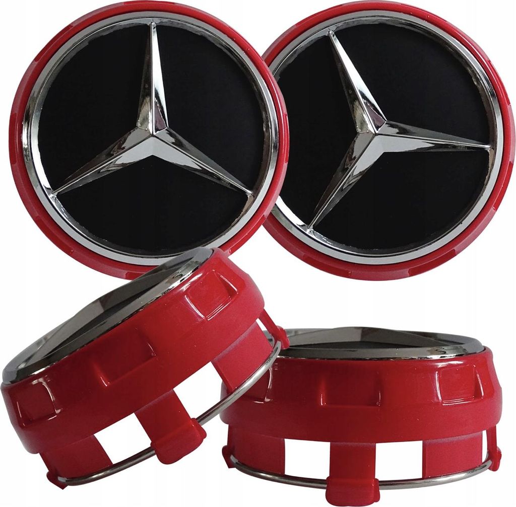 Emblembleche Mercedes AMG 75 mm Satz 4 Stück Produktbild 