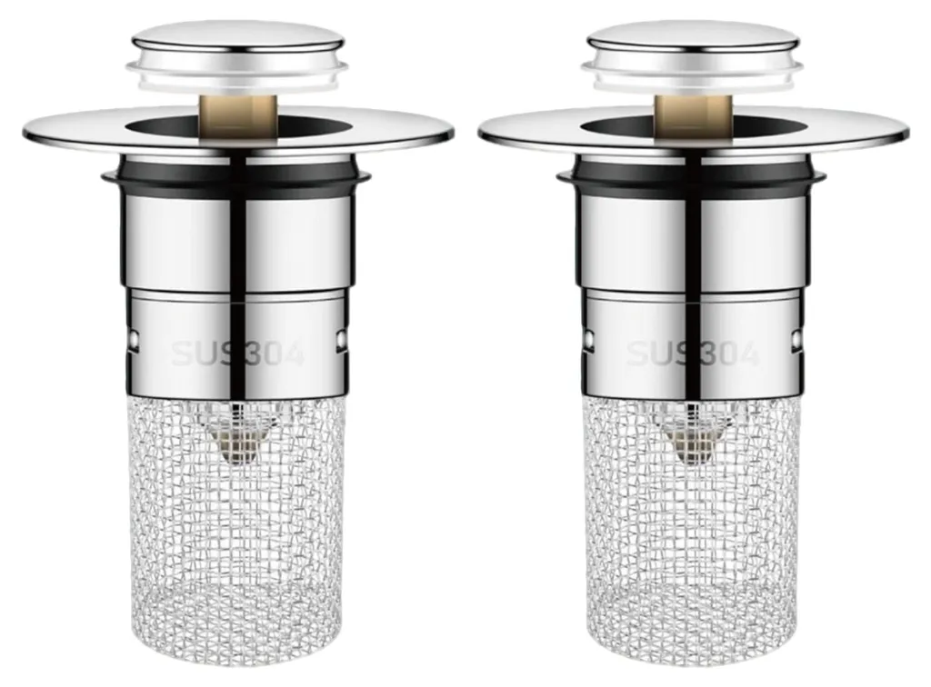 Filtre de lavabo en inox universel, bouchon de vidange pour salle de bain