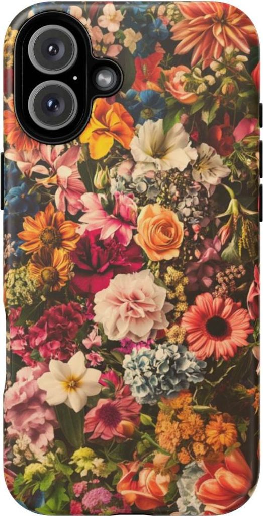 Buntes Blumenmuster – Handyhülle Kompatibel mit iPhone 16 Plus