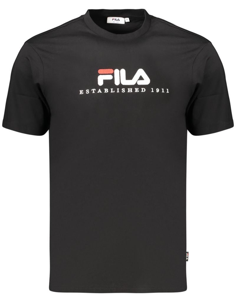 Nachhaltiges Herren T-Shirt Schwarz - Rundhals, Stickerei, Baumwolle