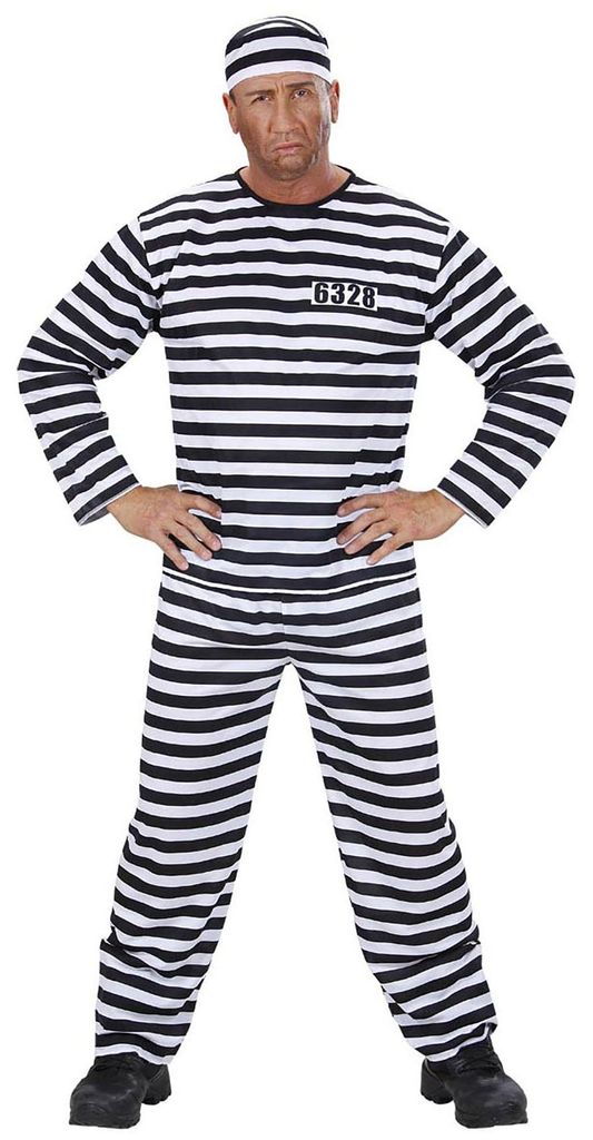 Costume da carcerato - S -3XL - Costume da carcerato S - Immagine del prodotto 
