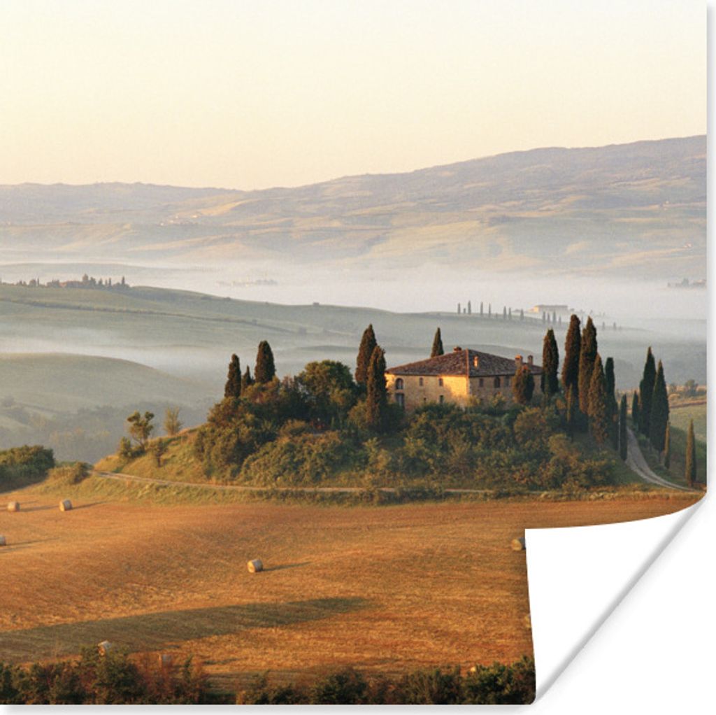 MuchoWow Poster Toskana - Landschaft - Italien 30x30 cm - Wandposter - Printing