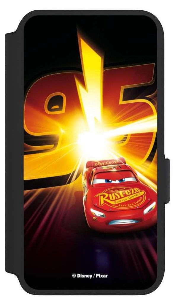 NIVOCASE Klapphülle für Samsung Galaxy S22 Handyhülle aus Kunst Leder NIVOflip schwarz Cars Lightning Mcqueen 95 Offizielles Lizenzprodukt