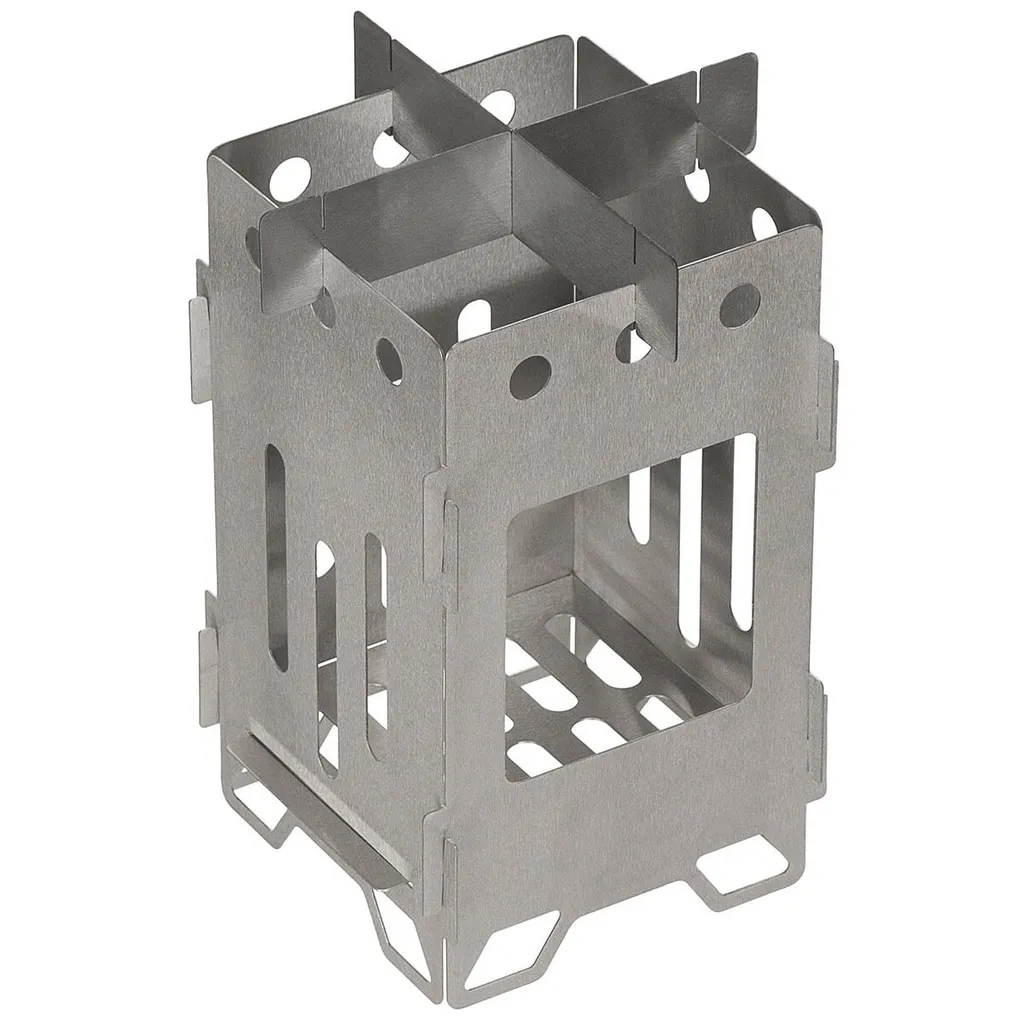 Réchaud d'extérieur Hobo pliable en acier inox robuste de grande taille