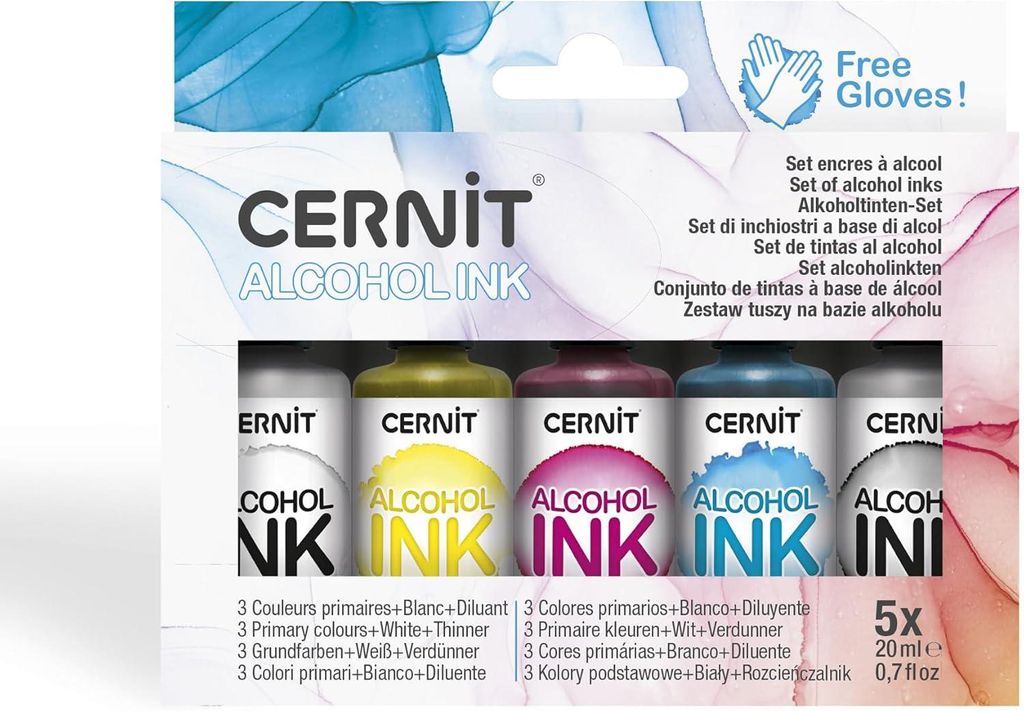 Cernit CEASS005C Set di inchiostri ad alcool colori primari Immagine del prodotto 