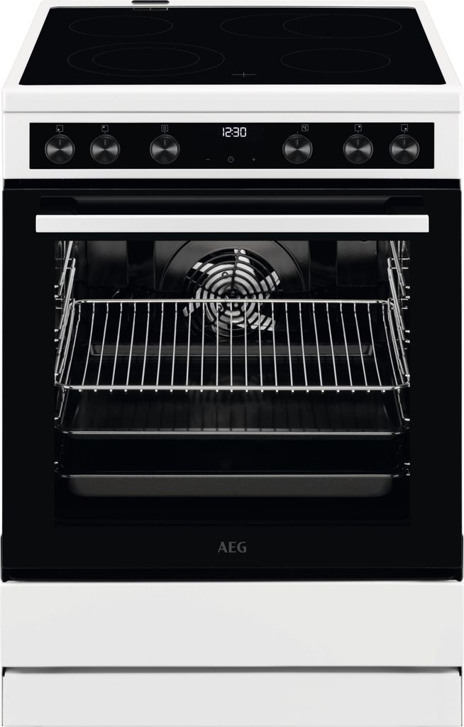 AEG CCB6446BBW, Kuchenka wolnostojąca, Biały, Obrotowy, Zdjęcie produktu 