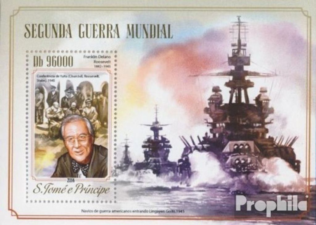 Briefmarken Sao Tome e Principe 2014 Mi Block 1027 (kompl. Ausgabe) postfrisch Zweiter Weltkrieg