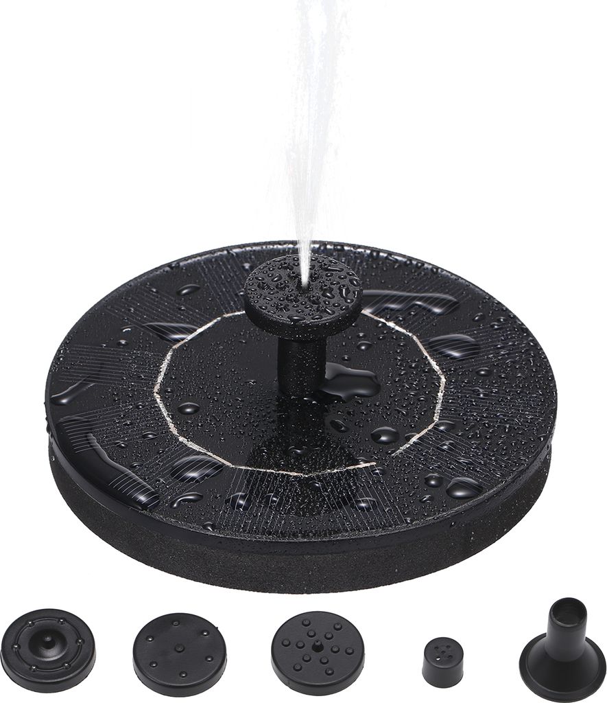 6 v 1 watt solarbetriebene brunnen freistehende solar diy vogelbad brunnen pumpe im freien schwimmende brunnen panel kit fuer aquarium kleinen teic...