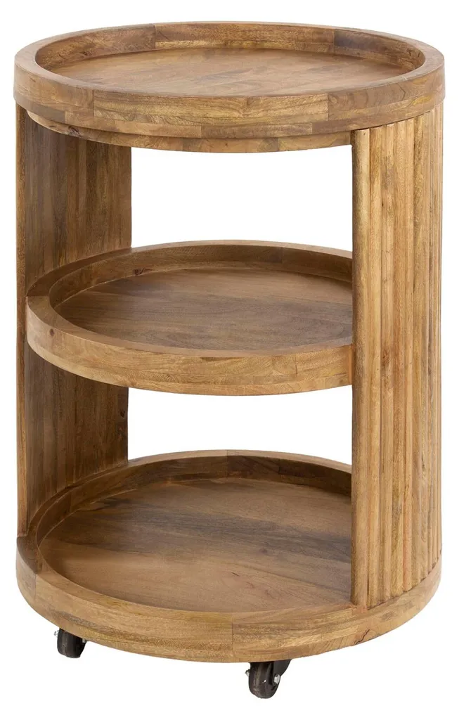 Table d'appoint Wave FURNLUX 55 cm Sable Brun et Noir Design Moderne